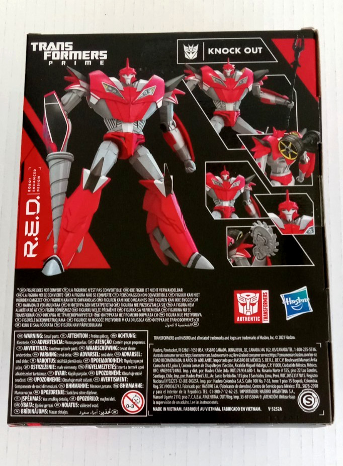 New Transformers R.E.D. Prime Knock Out 6″ Action Figure Hasbro 2021 Knockout