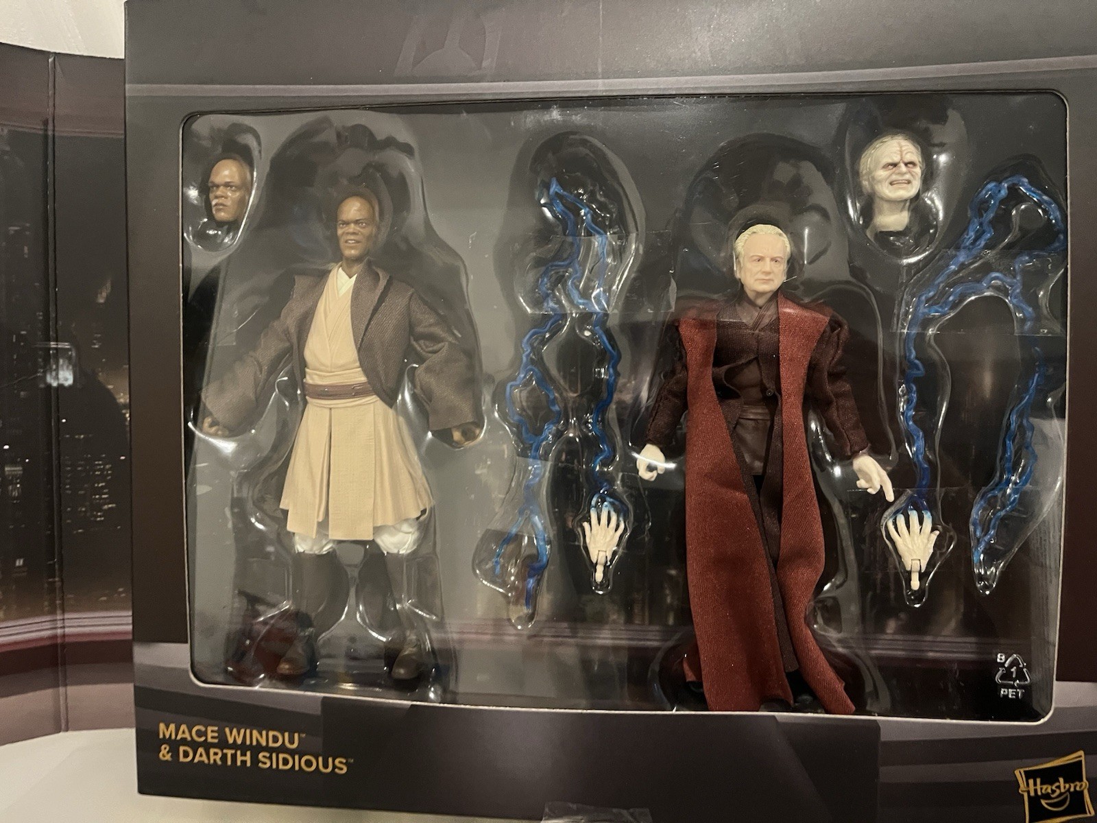 Star Wars Black Series Mace Windu & Darth Sidious Emperor Figure Set NYCC 2025