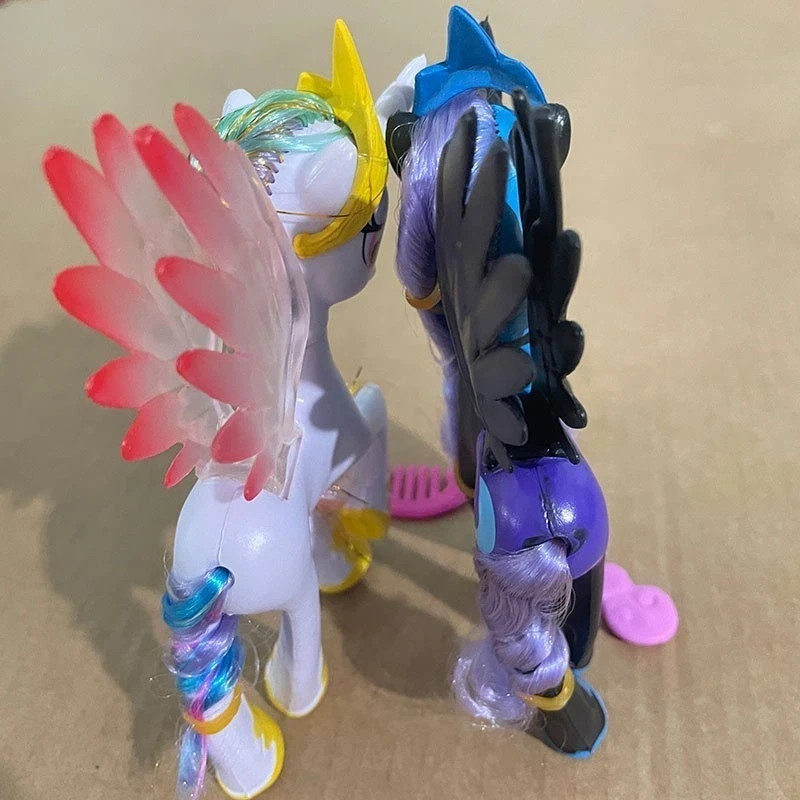 14cm My Little Pony Princess Celestia Nightmare Moon Figures Toys Kids Gift 2Pcs