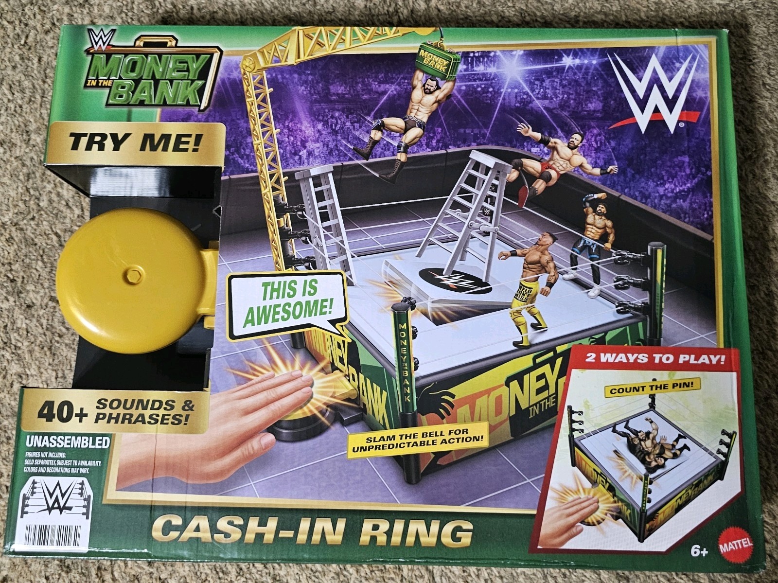 WWE MATTEL Money In The Bank Ladder Match Ring Wrestling 2025. Returns 30 days.