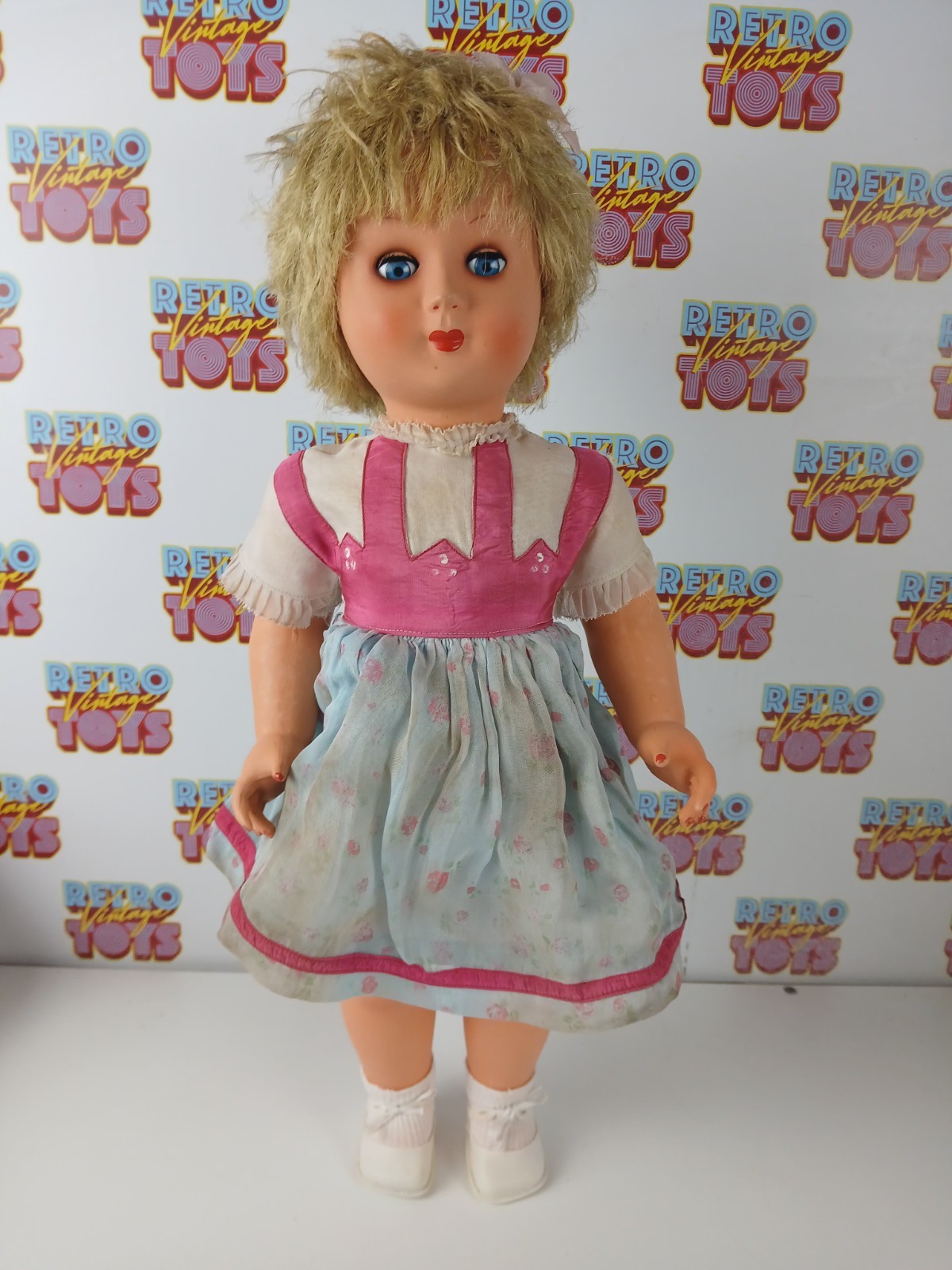 Vintage 50s 60s Blonde Doll Approximately 60 Cm Large Girl Doll (Athena?)