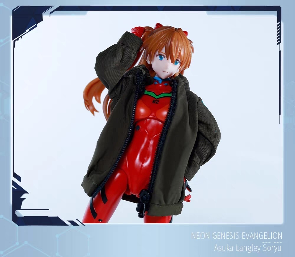 SP-EVA-ASK: 1/12 Green Zipper jacket for EVA Asuka Langley 6″ action figure