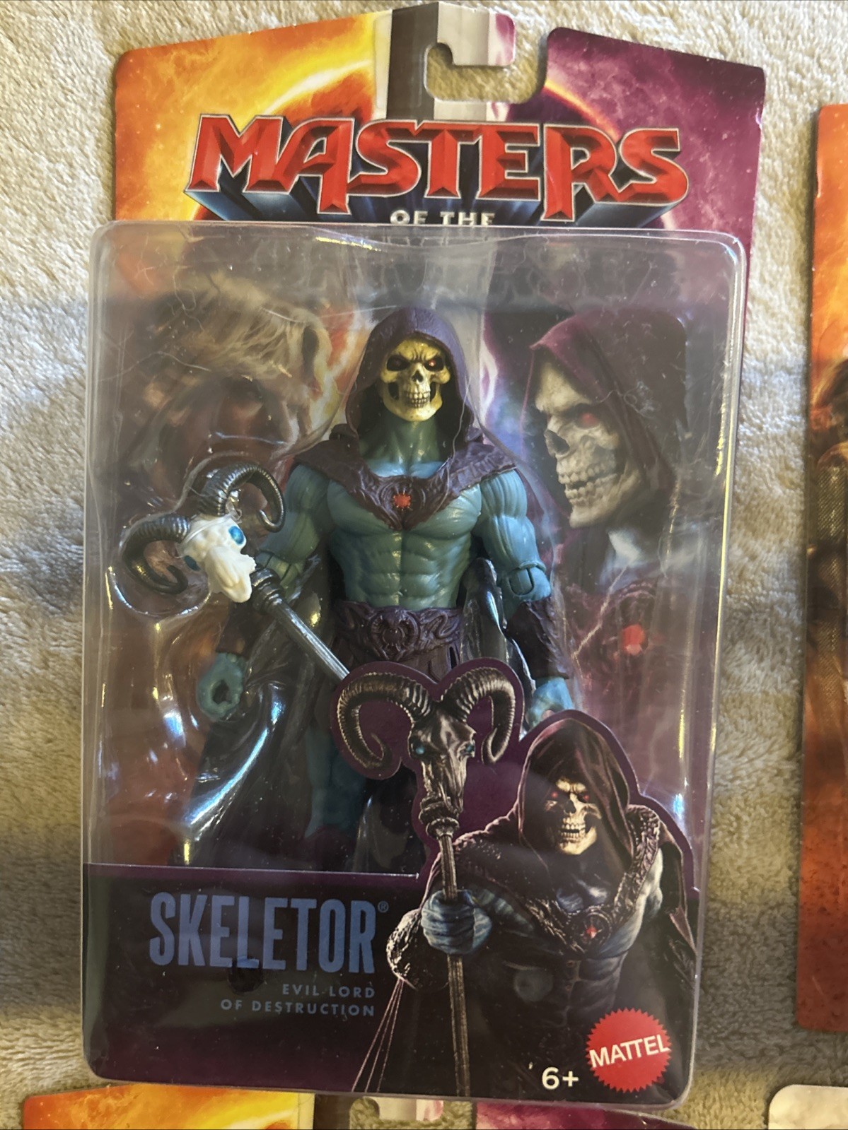 Skeletor Masters of the Universe MOTU Mattel + Sketch Book He Man ( 4 Figures )