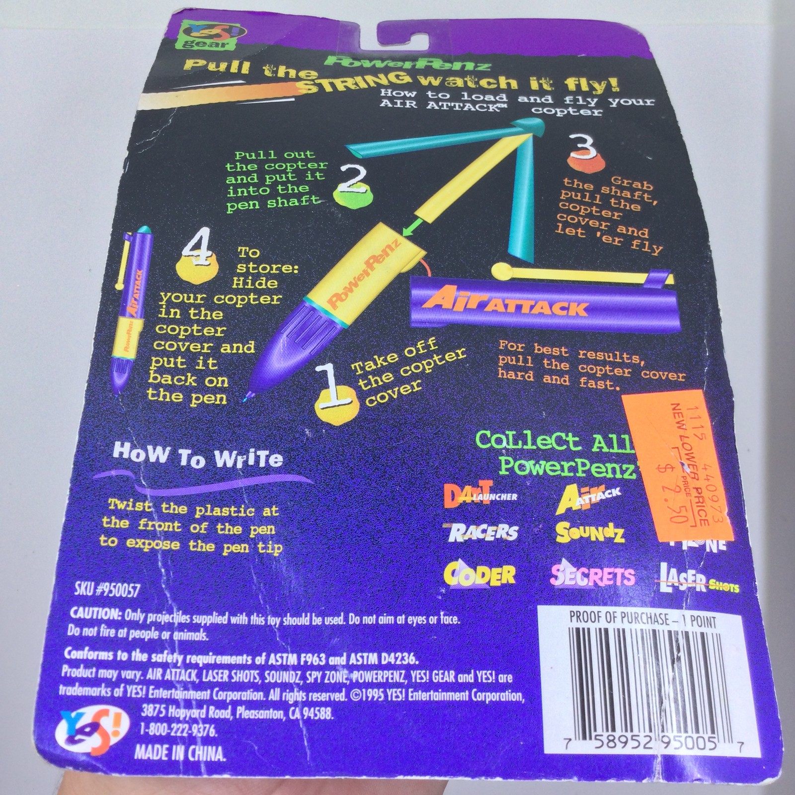 RARE PowerPenz Air Attack New Sealed – Yes! Gear NEW OLD STOCK