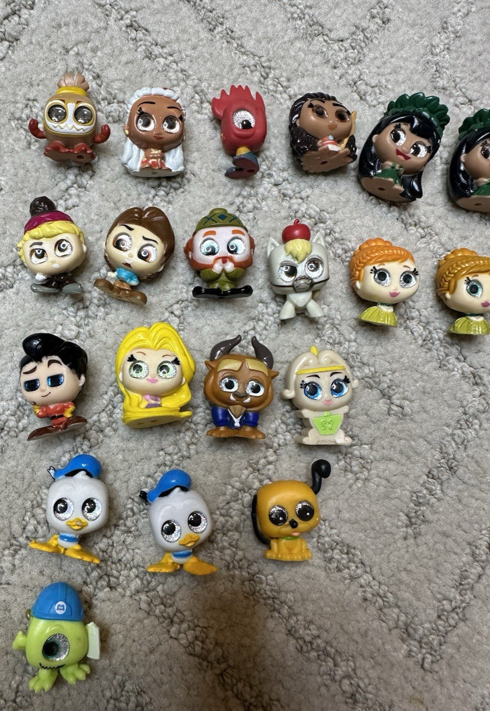 Disney Doorables lot of 35 Mixed Figures Moana Frozen Stitch Belle Pinnochio