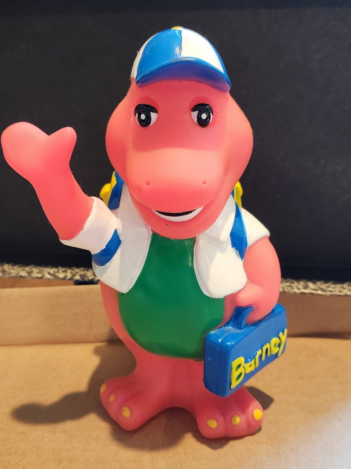 Vintage 1992 Lyons Group Barney Purple Dinosaur Coin Piggy Bank Back to School