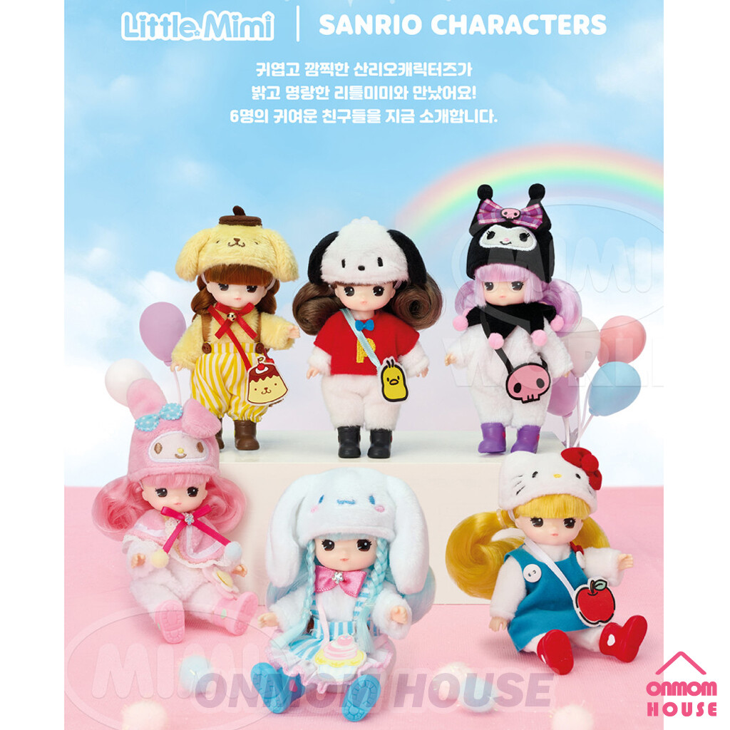 Sanrio Characters x Little Mimi 5 Styles Figure Doll Korean Toy