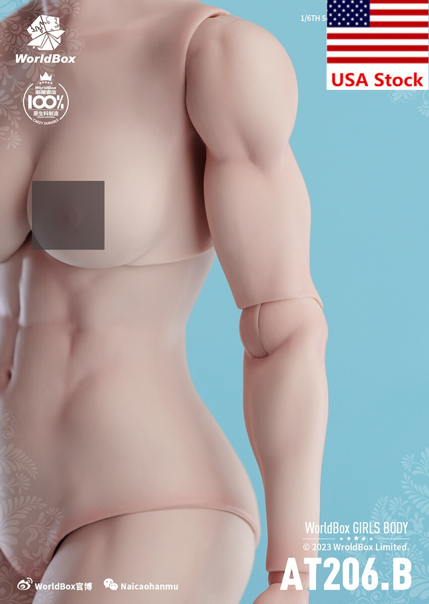 Worldbox AT206B 1/6 Female Pale Muscle Flexible Girl Body 12»Action Figure