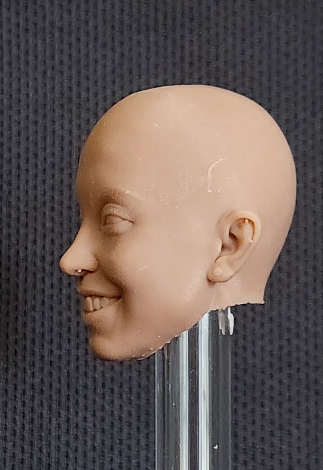Custom Sydney Sweeney bald smiling Head Sculpt 1/18 1/12 1/10 1/6