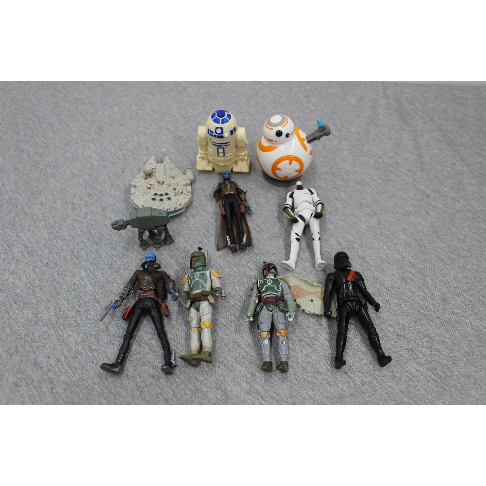 Star Wars Action Figure Lot Kids Multicolor Boba Fett BB-8 Cad Bane 10pc Set