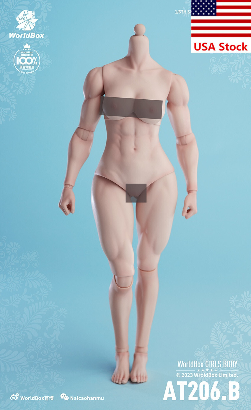 Worldbox AT206B 1/6 Female Pale Muscle Flexible Girl Body 12»Action Figure