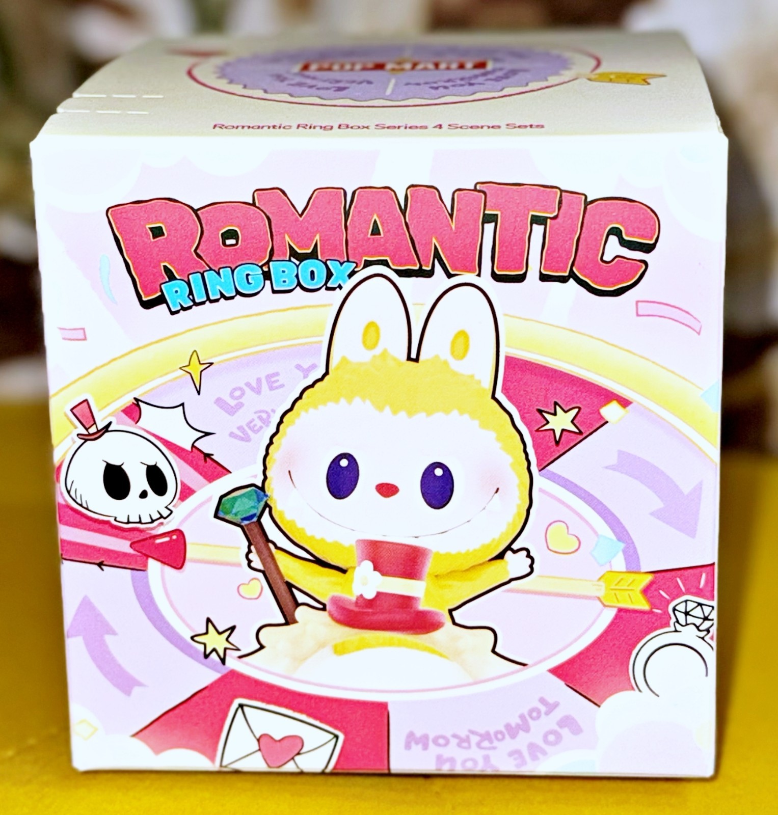 POP MART Romantic Ring Box Pino Jelly Fluffy Love Labubu Toy Figure Collect
