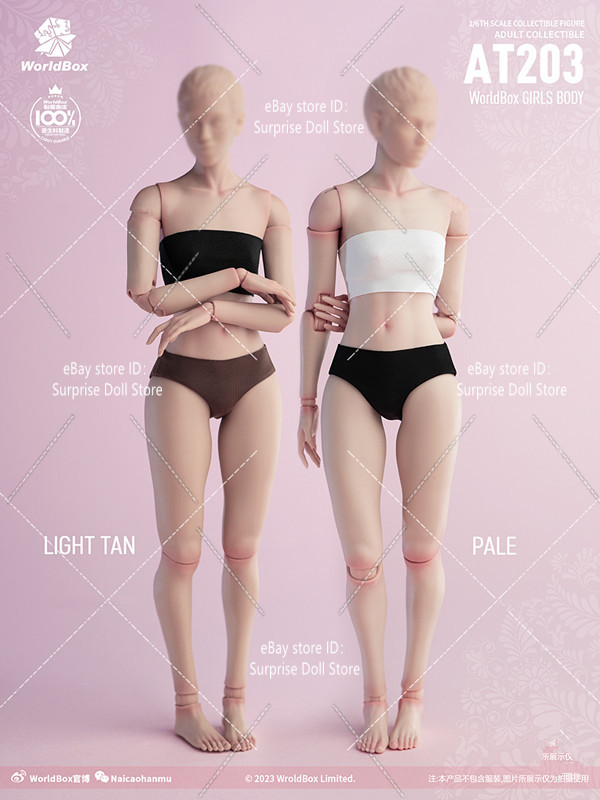 US Worldbox AT201 AT202 AT203 AT206 AT210 1/6 Flexible Joint Body Female Figure