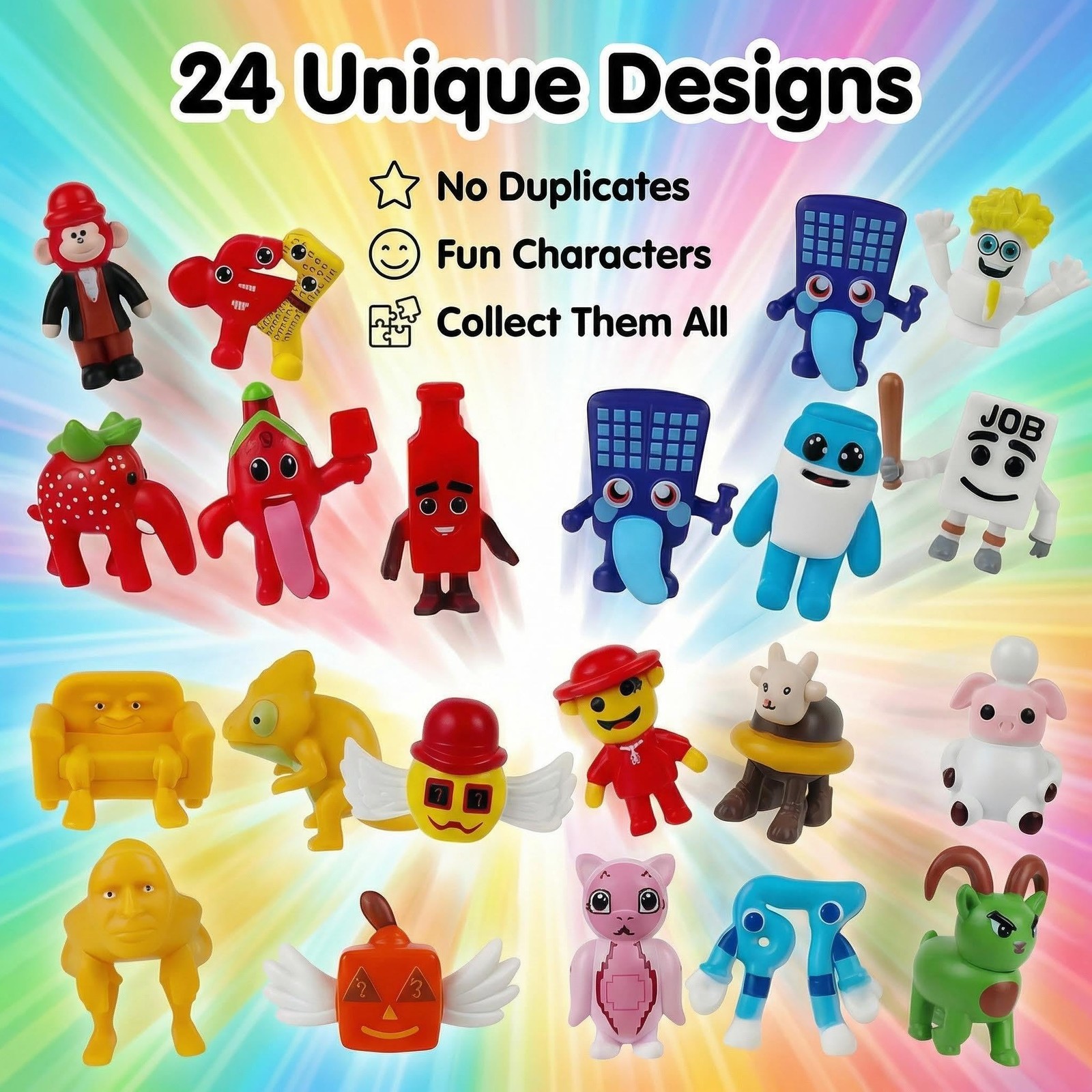 24PCS Italian Brainrot Steal a Brainrot 67 Toys 1.8 Brain Rot Action Figure