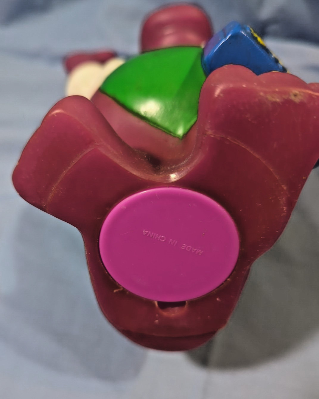Vtg 1992 Lyons Group Barney Purple Dinosaur Coin Piggy Bank Back to School 7″
