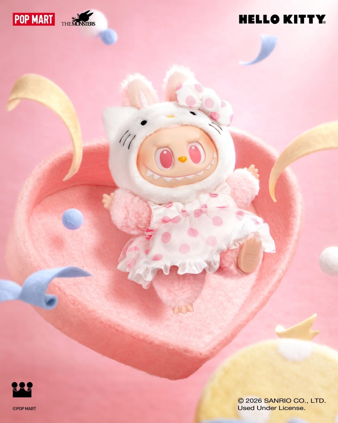 Authentic Labubu The Monsters Hello Kitty And Friends Sanrio Vinyl Plush Pendant