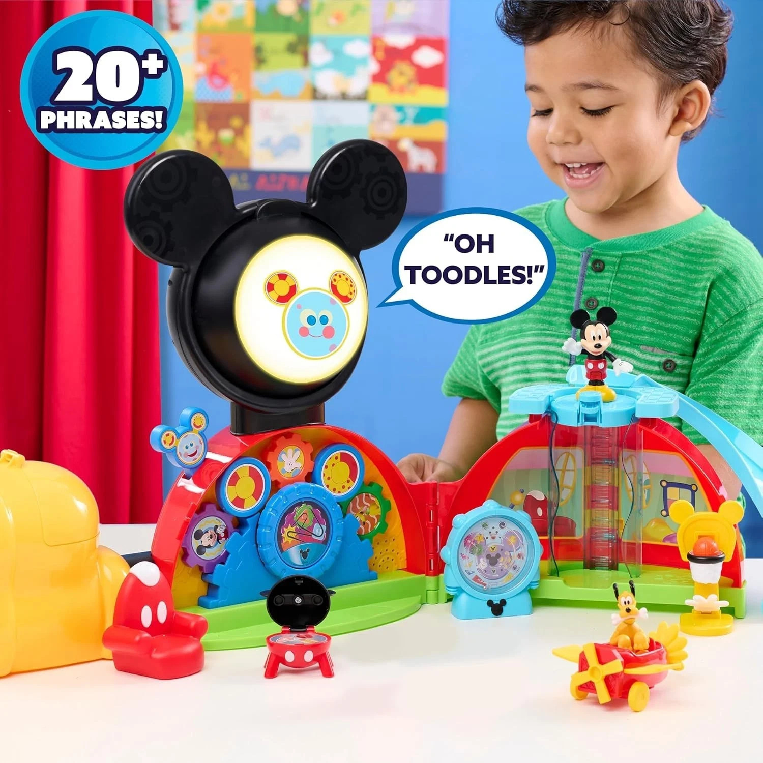 Disney Jr. Mickey Mouse Clubhouse Deluxe 28″ Playset 16-Pieces Lights & Sounds