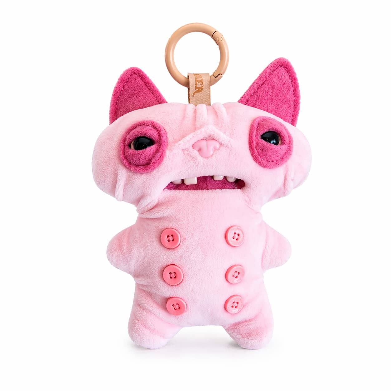 Fuggler Toothy Monster Mini Plush Keychain Pendant Alley Cats Series Toy 3.9in