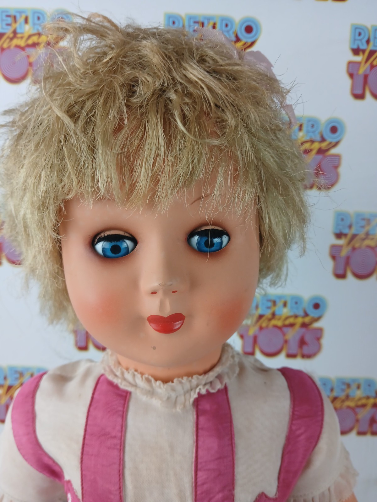 Vintage 50s 60s Blonde Doll Approximately 60 Cm Large Girl Doll (Athena?)