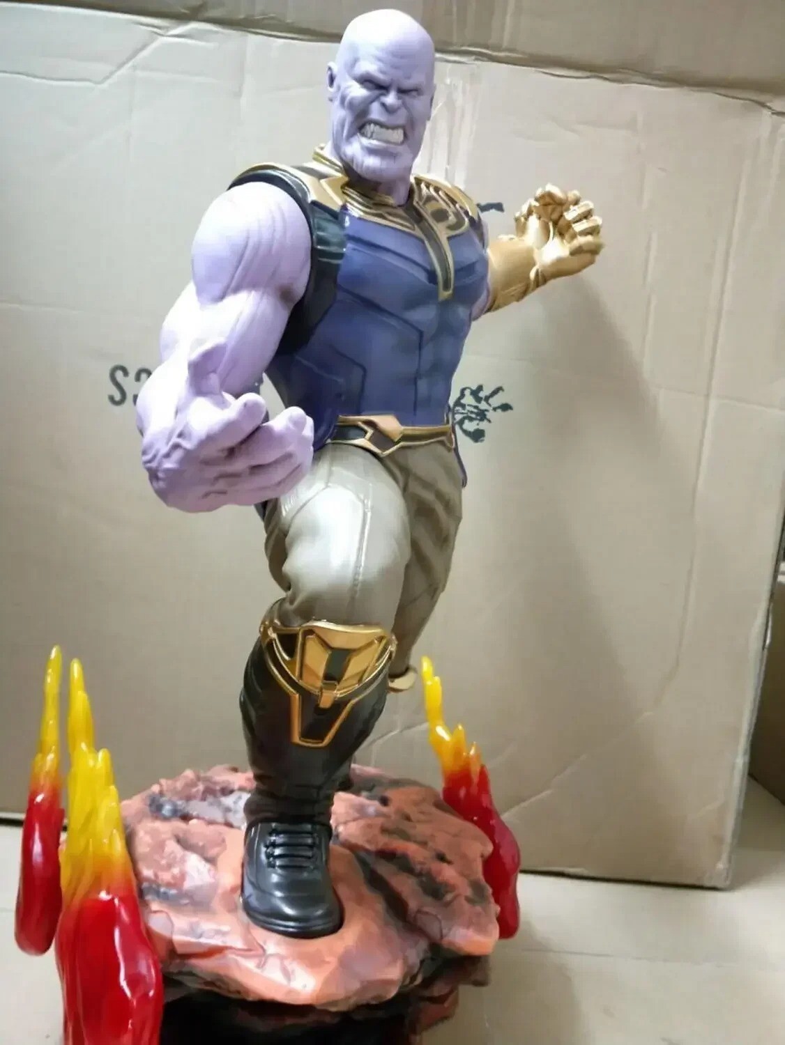 1/4 Superhero Giant Thanos Statue Action Figure Collectible Model Gifts Toy 60cm