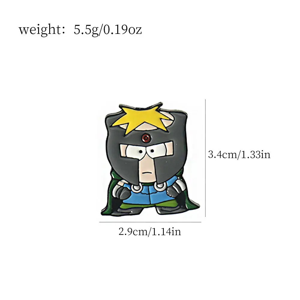 7Pcs/Set Cartoon TV Movie Cartman Figure Badges – Cute Lapel Pins for Backpacks