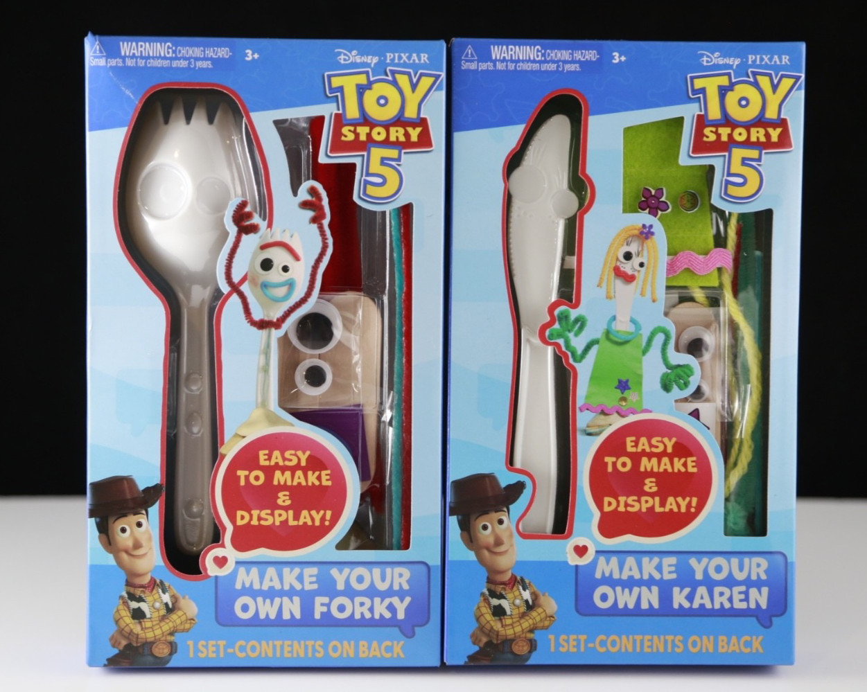New Disney Pixar Toy Story 5 Make Your Own Forky & Karen Craft Set of 2