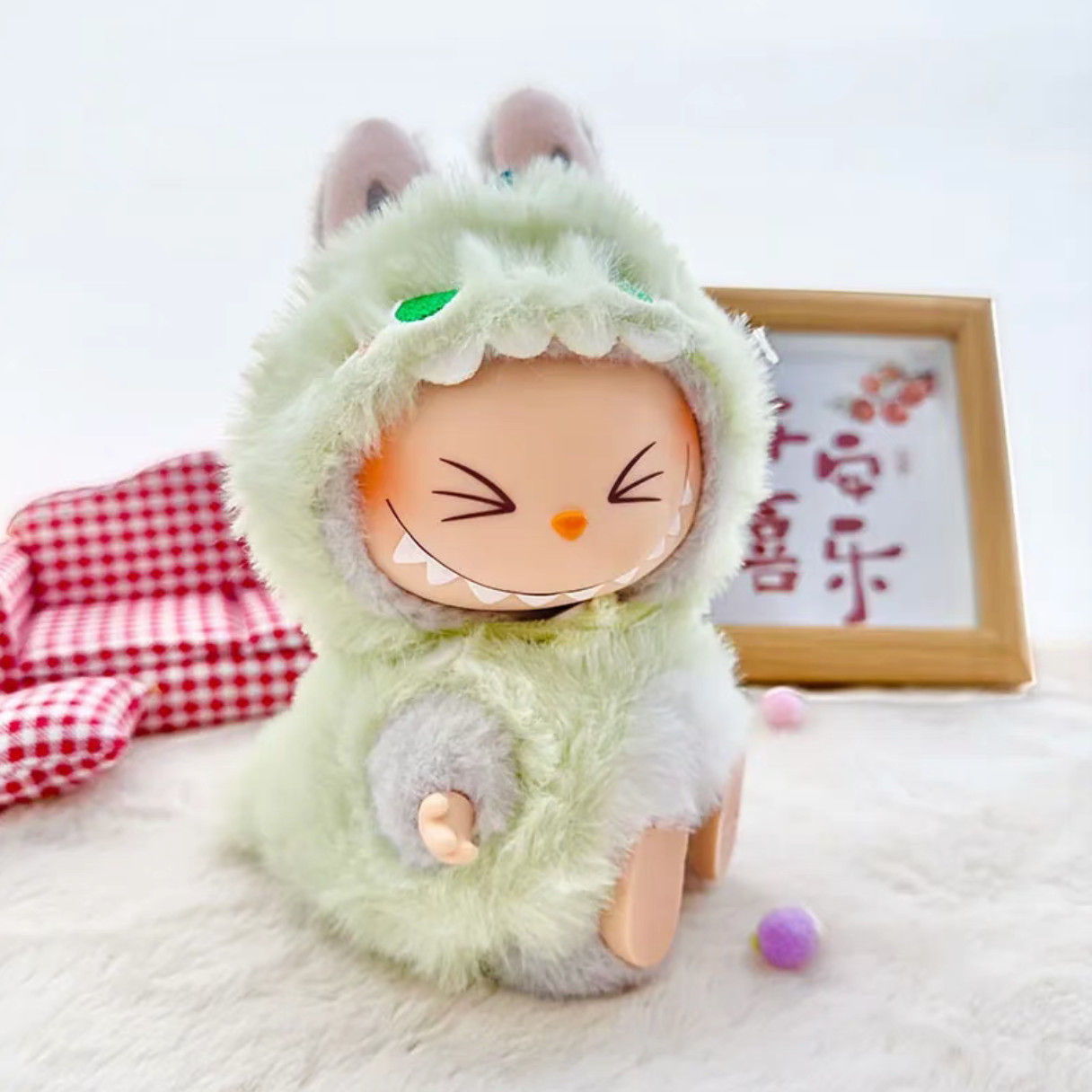Fits 1,2,3 LABUBU Clothes Set Cute Animal Overall Monsters Plush – NO DOLL