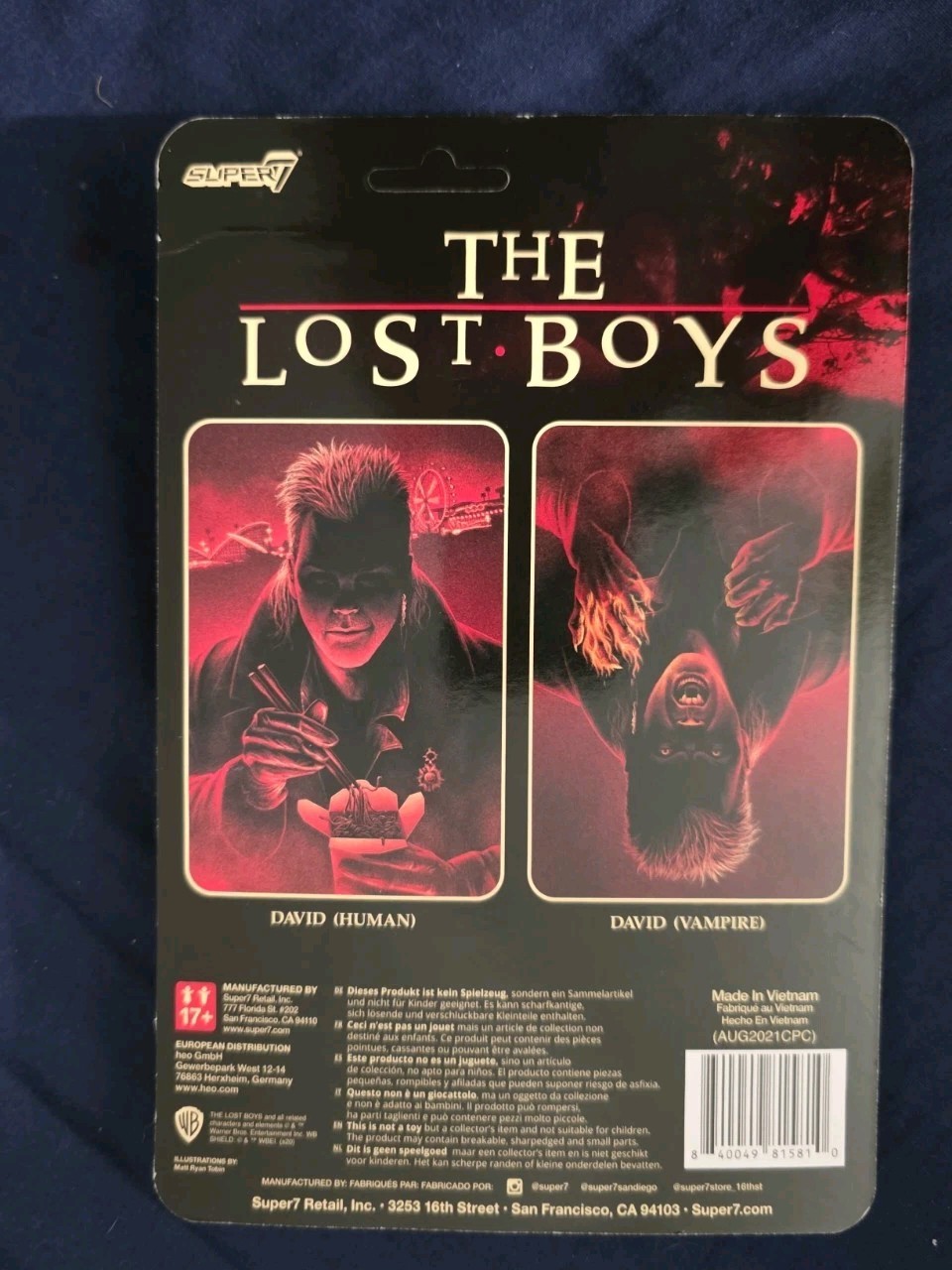 David Vampire 2021 Lost Boys 3.75″ SUPER 7 ReAction NEW Unpunched