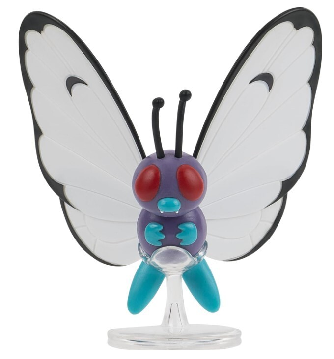 NEW Jazwares PKW3579 Pokemon BUTTERFREE Battle Action Figure 3in Tall Nintendo