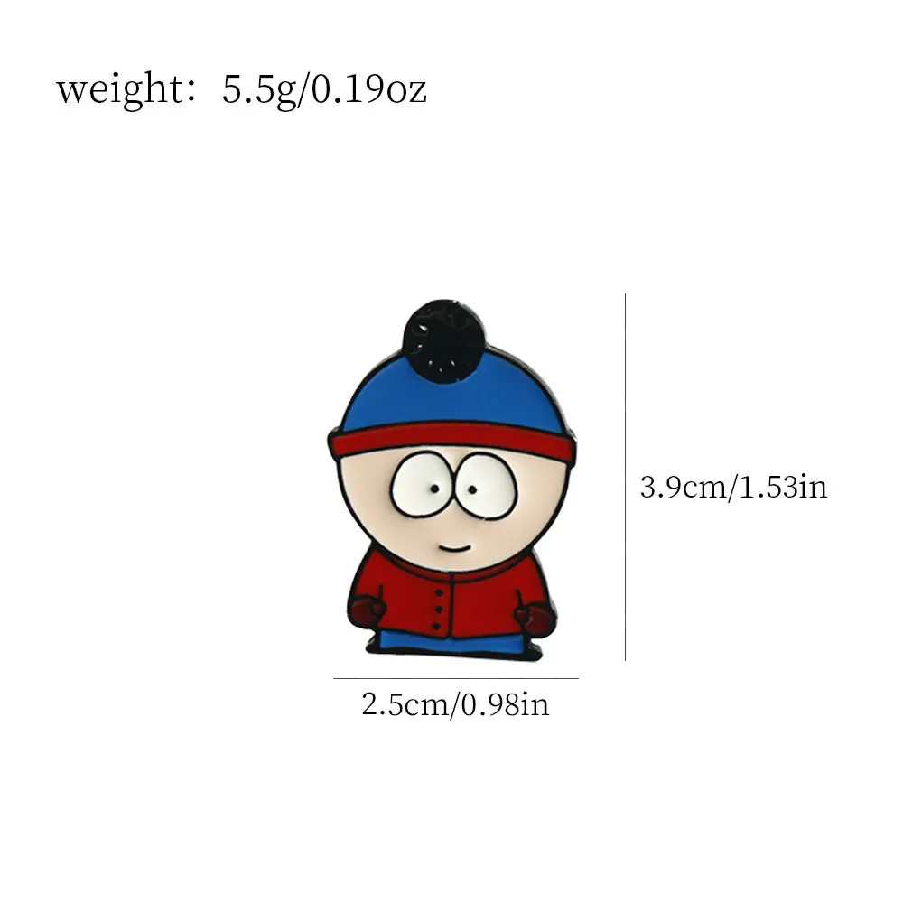 7Pcs/Set Cartoon TV Movie Cartman Figure Badges – Cute Lapel Pins for Backpacks