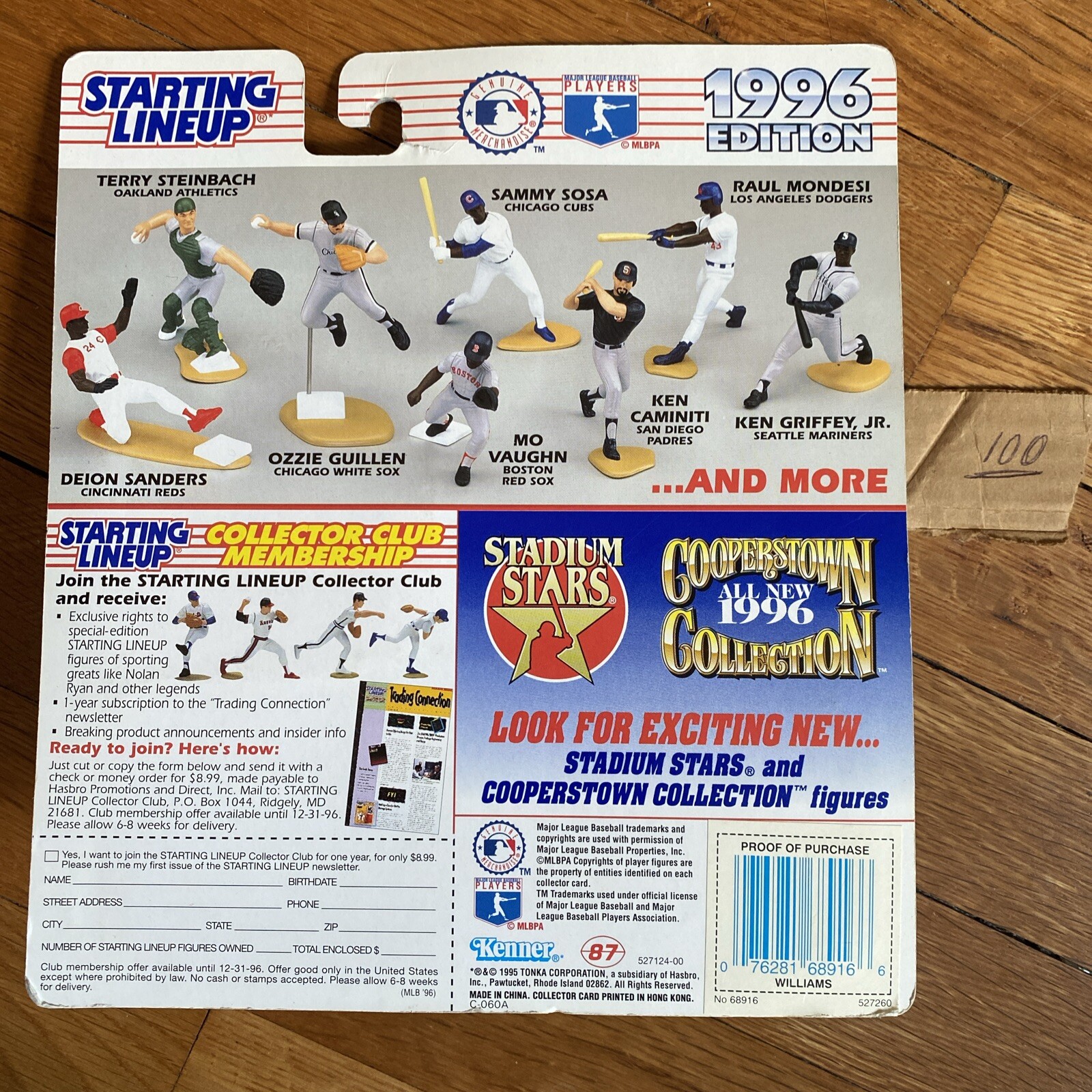 1996 Edition Kenner Starting Lineup Matt Williams Action Figure & Trading Card