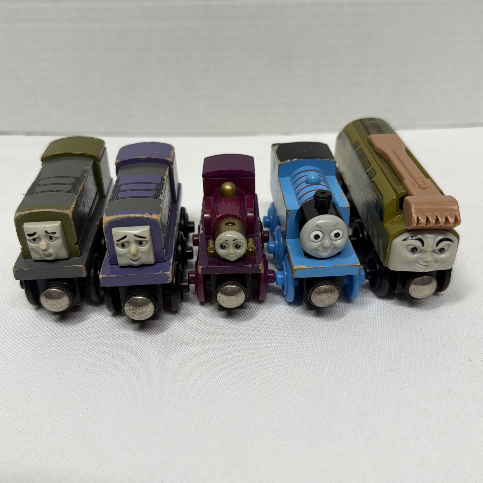 Thomas Wooden Railway Train MAGIC RAILROAD LOT DODGE SPLATTER LADY DIESEL 10