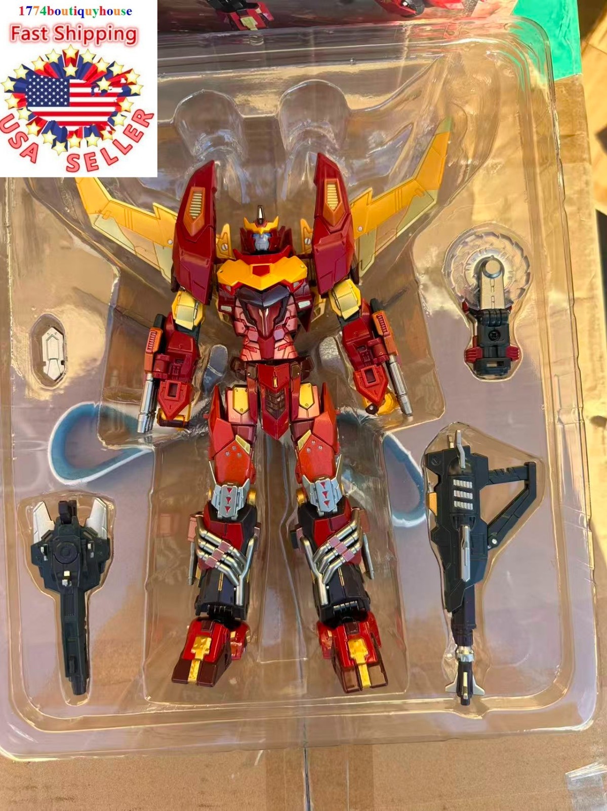 NEW AUTOBOT AT-01 Hot Rod Rodimus Repair Edition Transformation Alloy TOY USA 9″