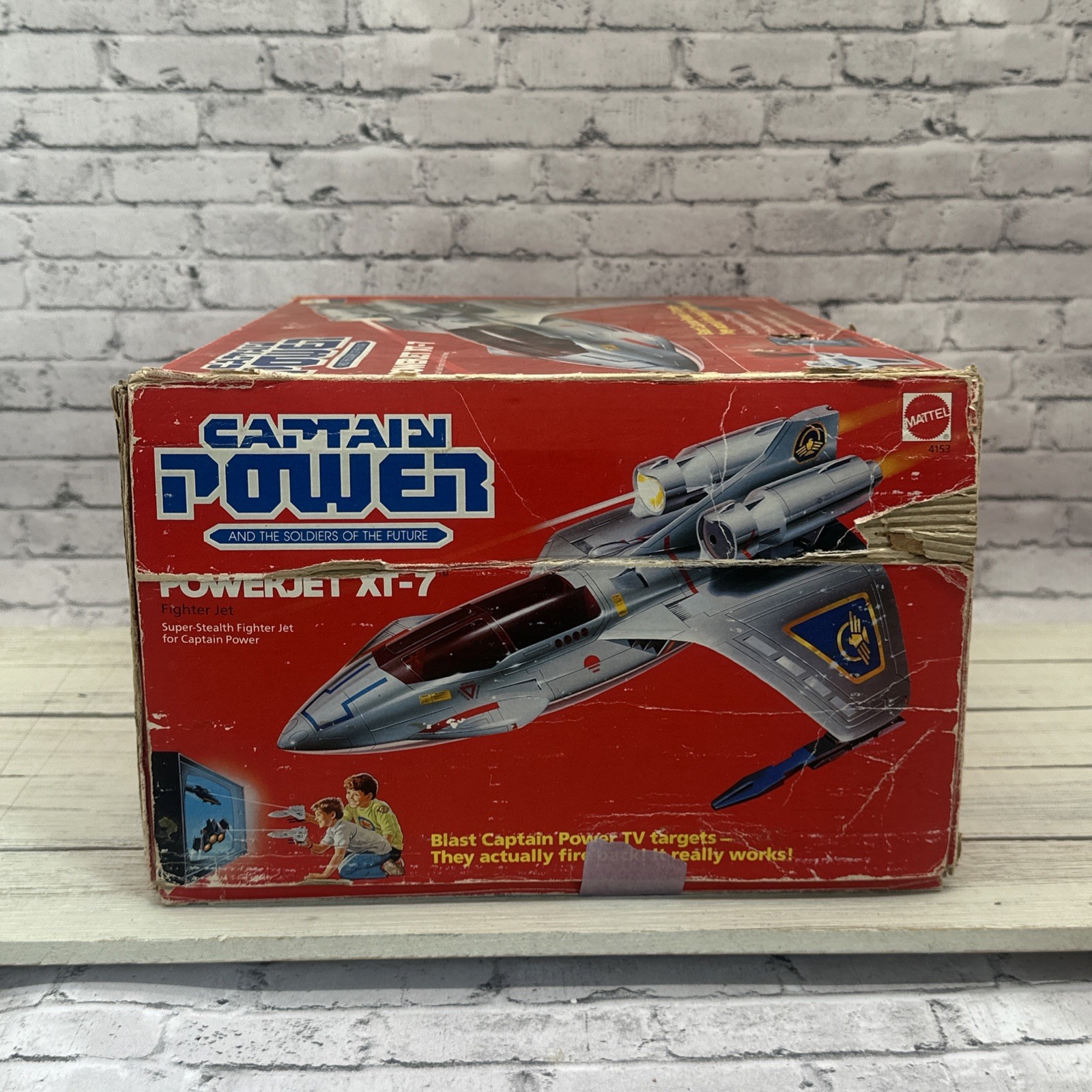 Vintage 1987 Mattel Captain Power Powerjet XT-7 Complete W/ Original Box