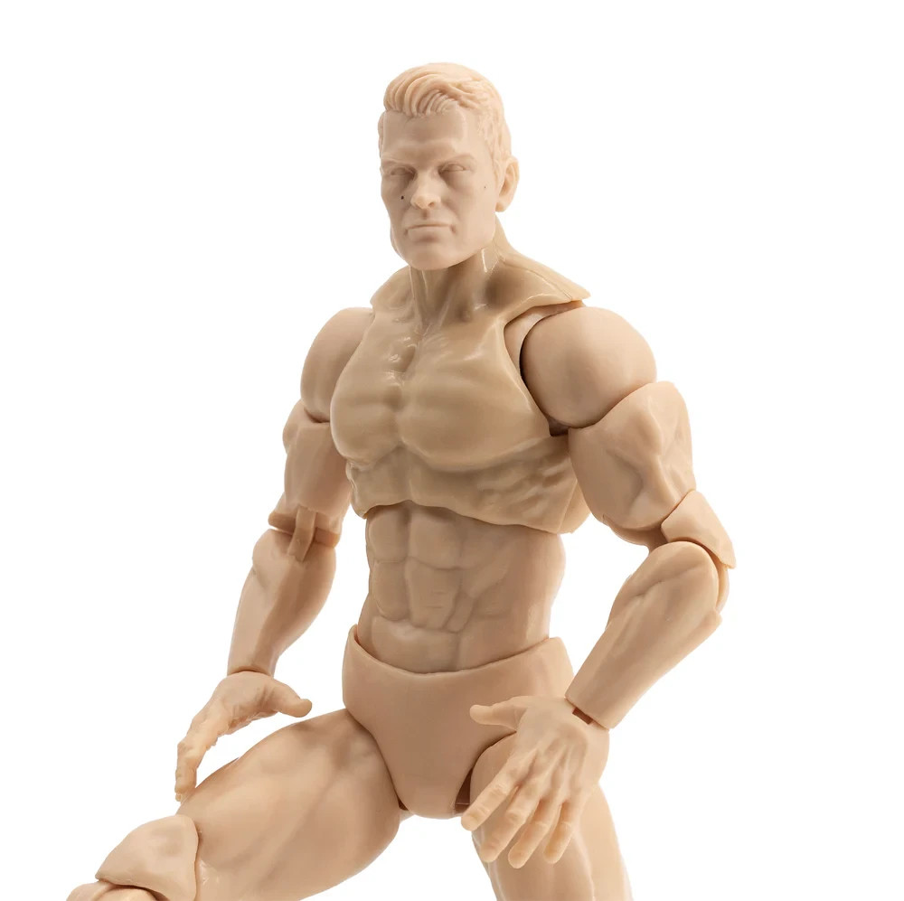 Champagne Beige 1:12 EPIC HACKS Blank Male Action Figure 6″ Boss Fight