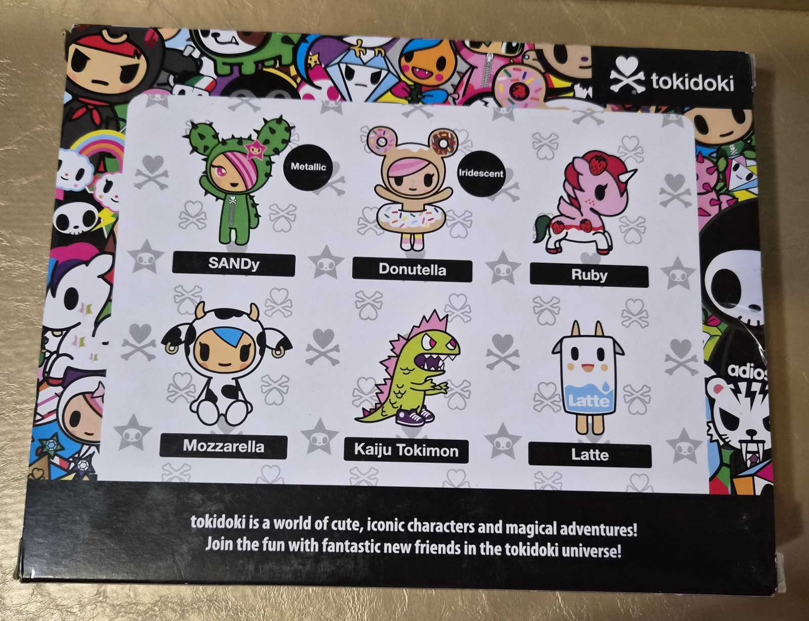 TOKIDOKI 6 FIGURE PACK 2 INCH DONUTELLA, MOZZARELLA,KAIJU TOKIMON,LATTE NIB