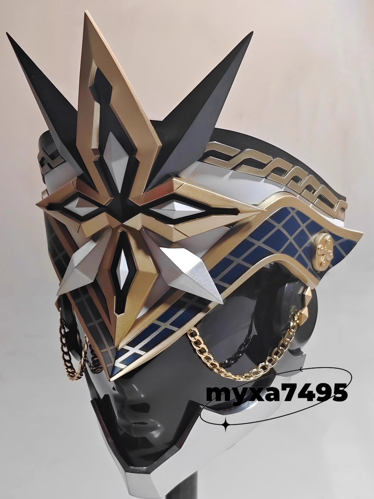 II Capitano Prop Full Face Mask Thrain The Captain Genshin Impact Cosplay Helmet