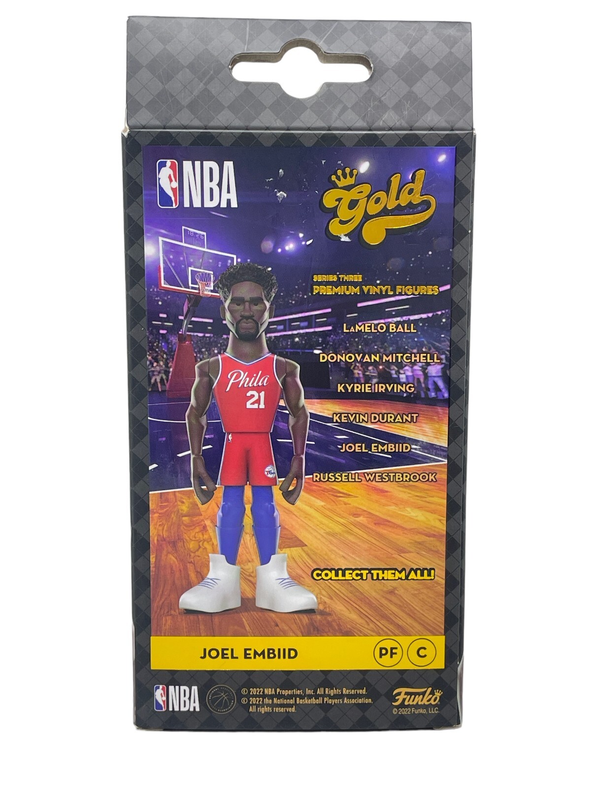 New Funko Gold Premium Joel Embiid 5 Inch NBA Vinyl Figure
