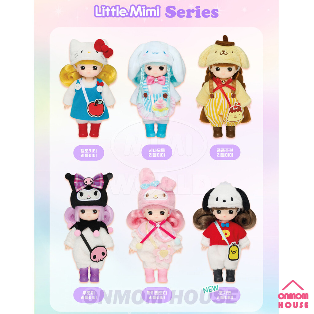 Sanrio Characters x Little Mimi 5 Styles Figure Doll Korean Toy