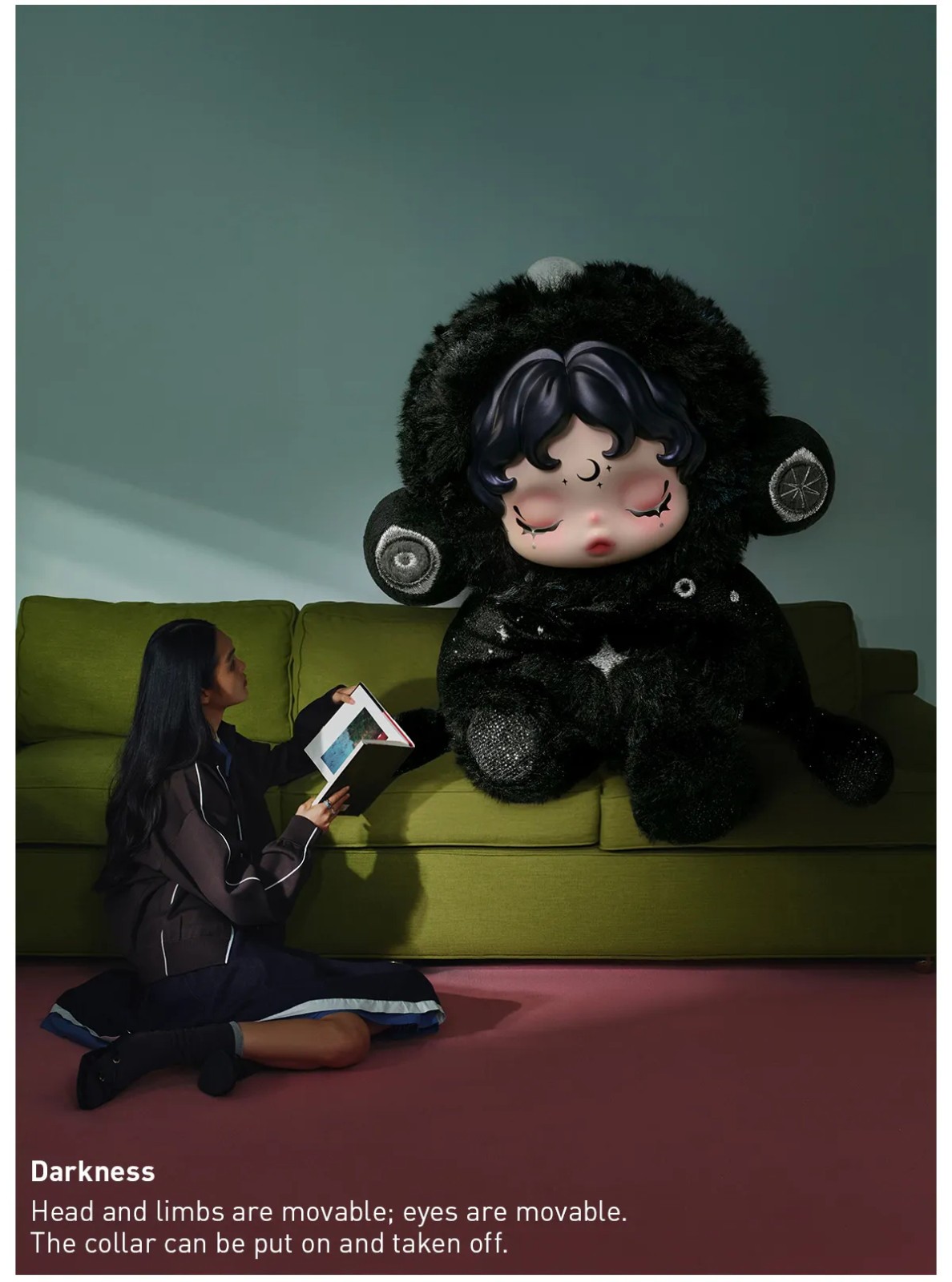POP MART x Skullpanda You Found Me Series Plush Doll Pendant Figure – Darkness
