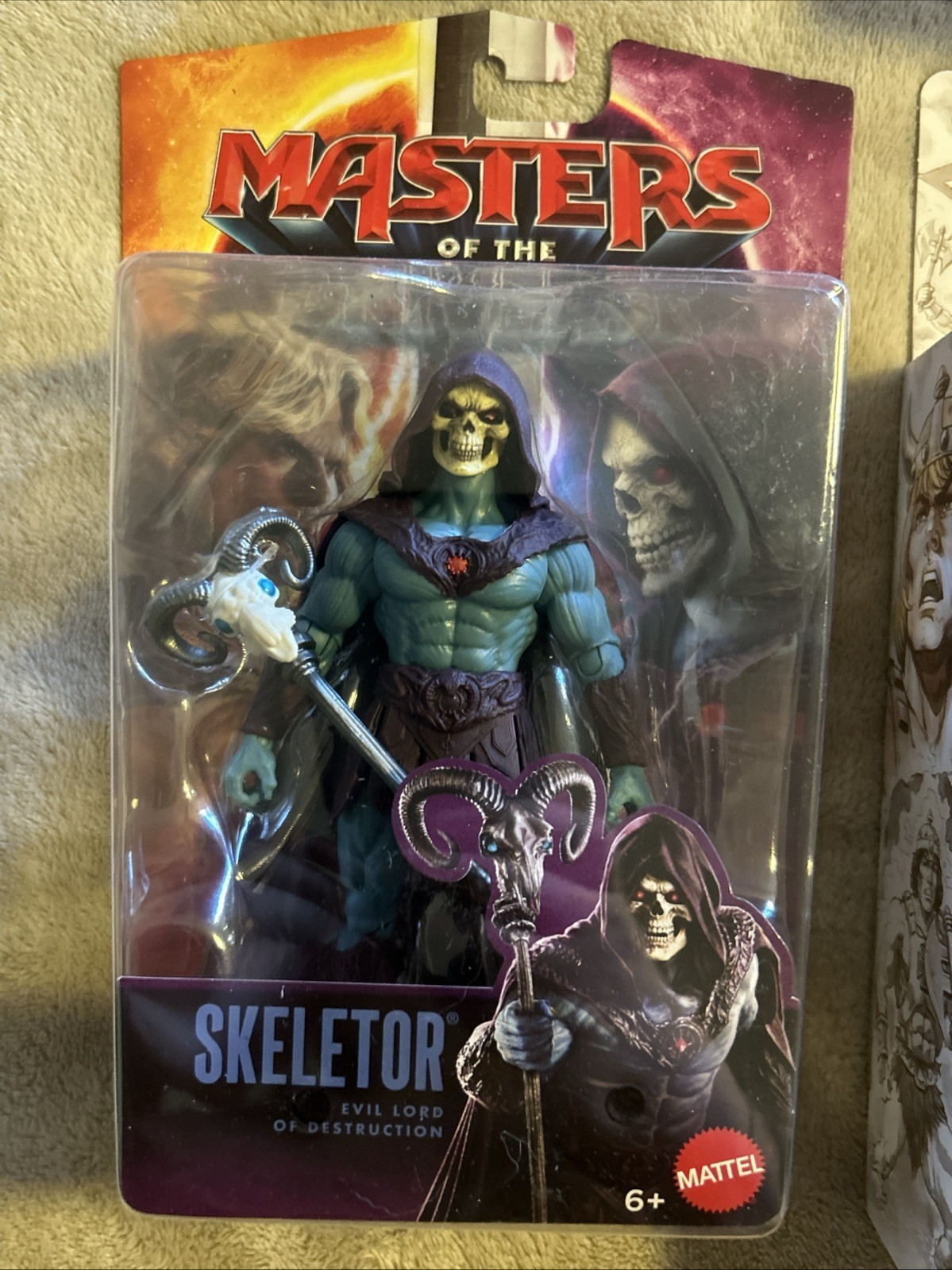 Skeletor Masters of the Universe MOTU Mattel + Sketch Book He Man ( 4 Figures )