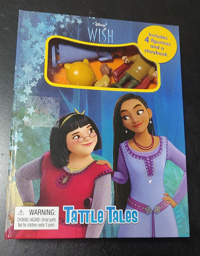 Tattle Tale Storybook WISH by Disney with 4 figurines, 3 years and up