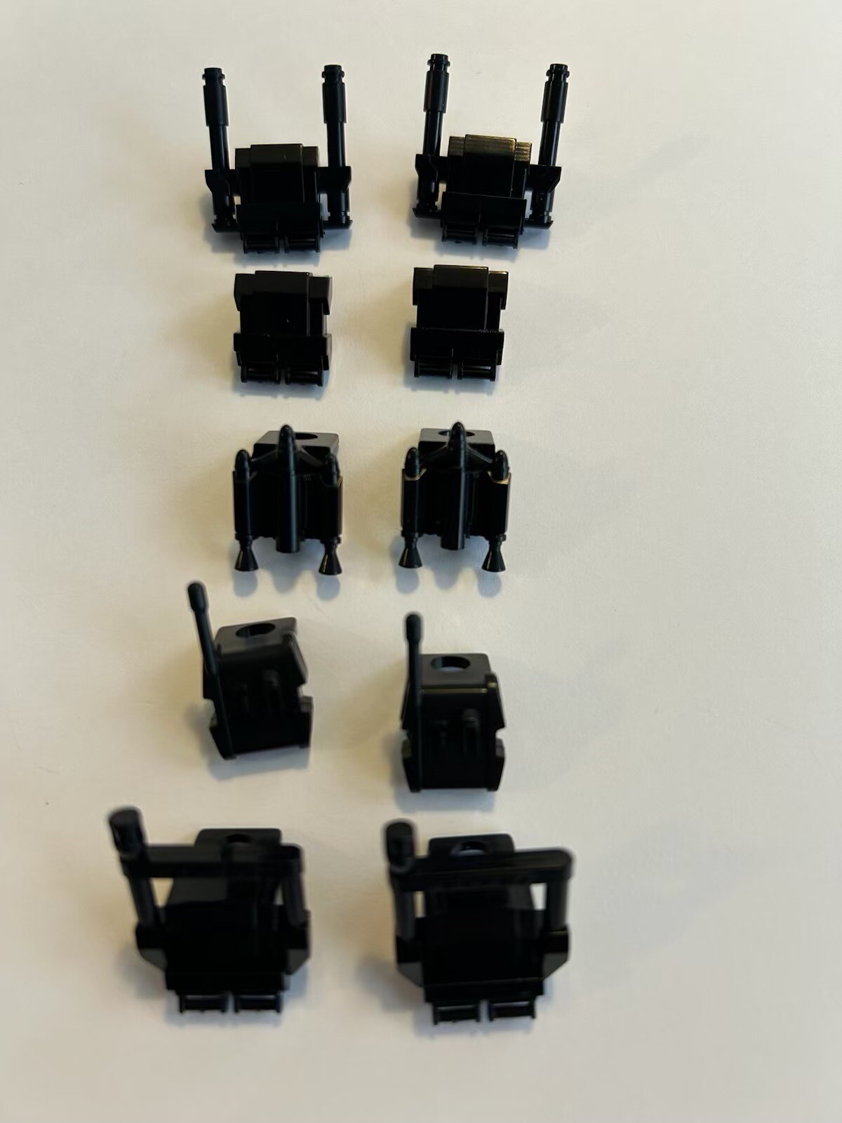CAC Star Wars Clone Accessories Black Abs Plastic 10 pieces