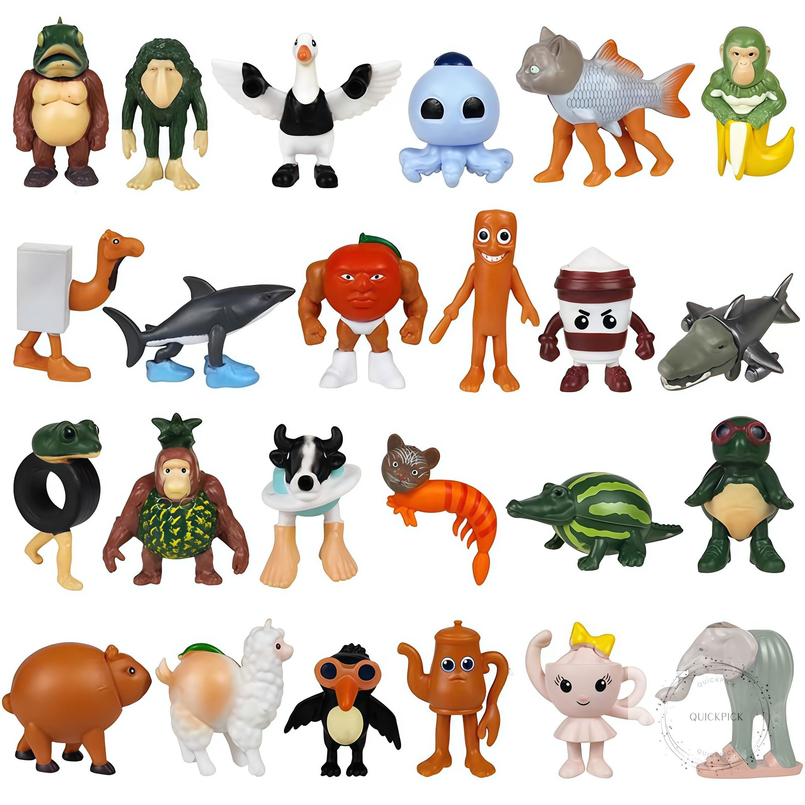 24PCS Italian Brainrot Steal a Brainrot Toys Brain Rot Action Figure 1.8″ Tralal
