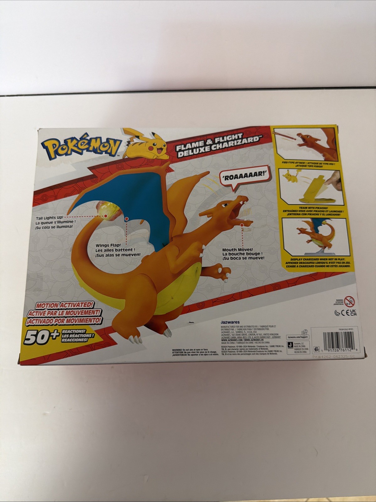Pokemon Flame and Flight Deluxe Charizard Motion Activated 50+ Reactions