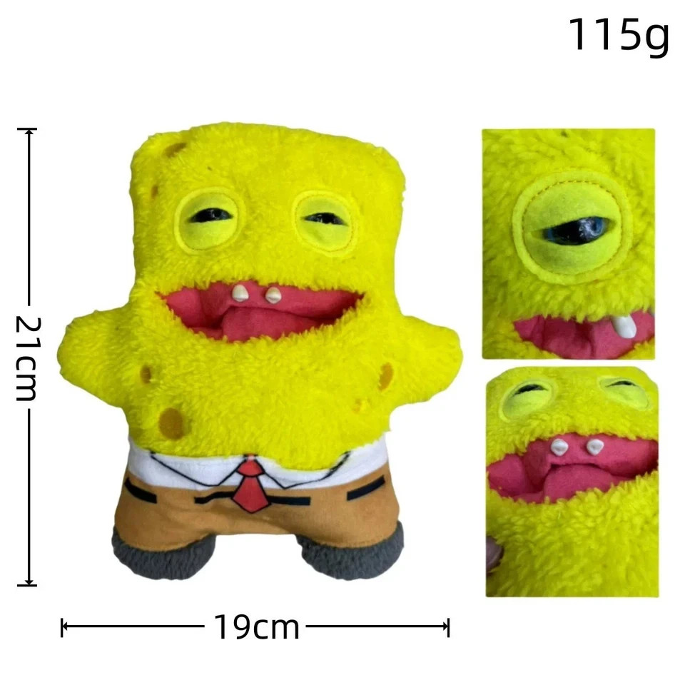 Fuggler Spongebob Patrick Star Plush Toys Funny Ugly Monster Tooth Birthday Gift