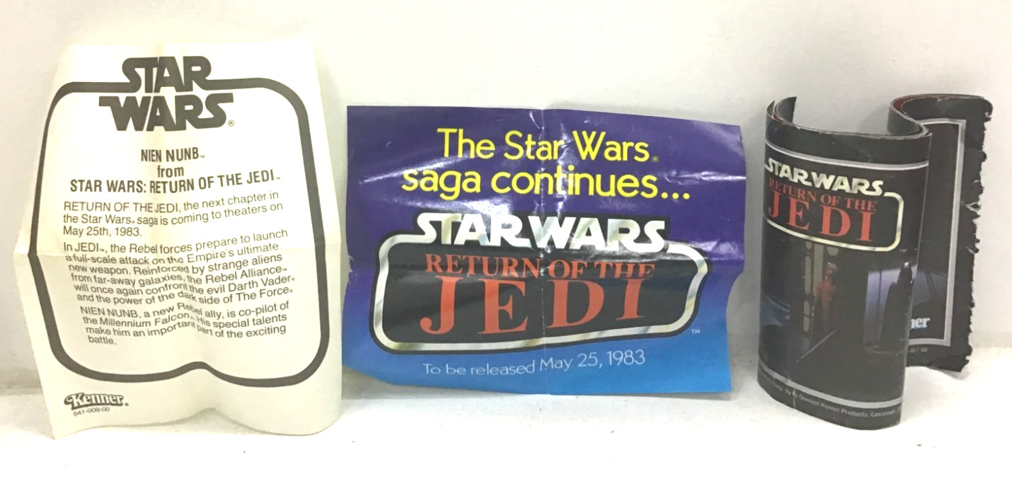 1983 VINTAGE KENNER MAIL-AWAY NIEN NUNB – WEAPON, BOX, & PAPERWORK NO BAG