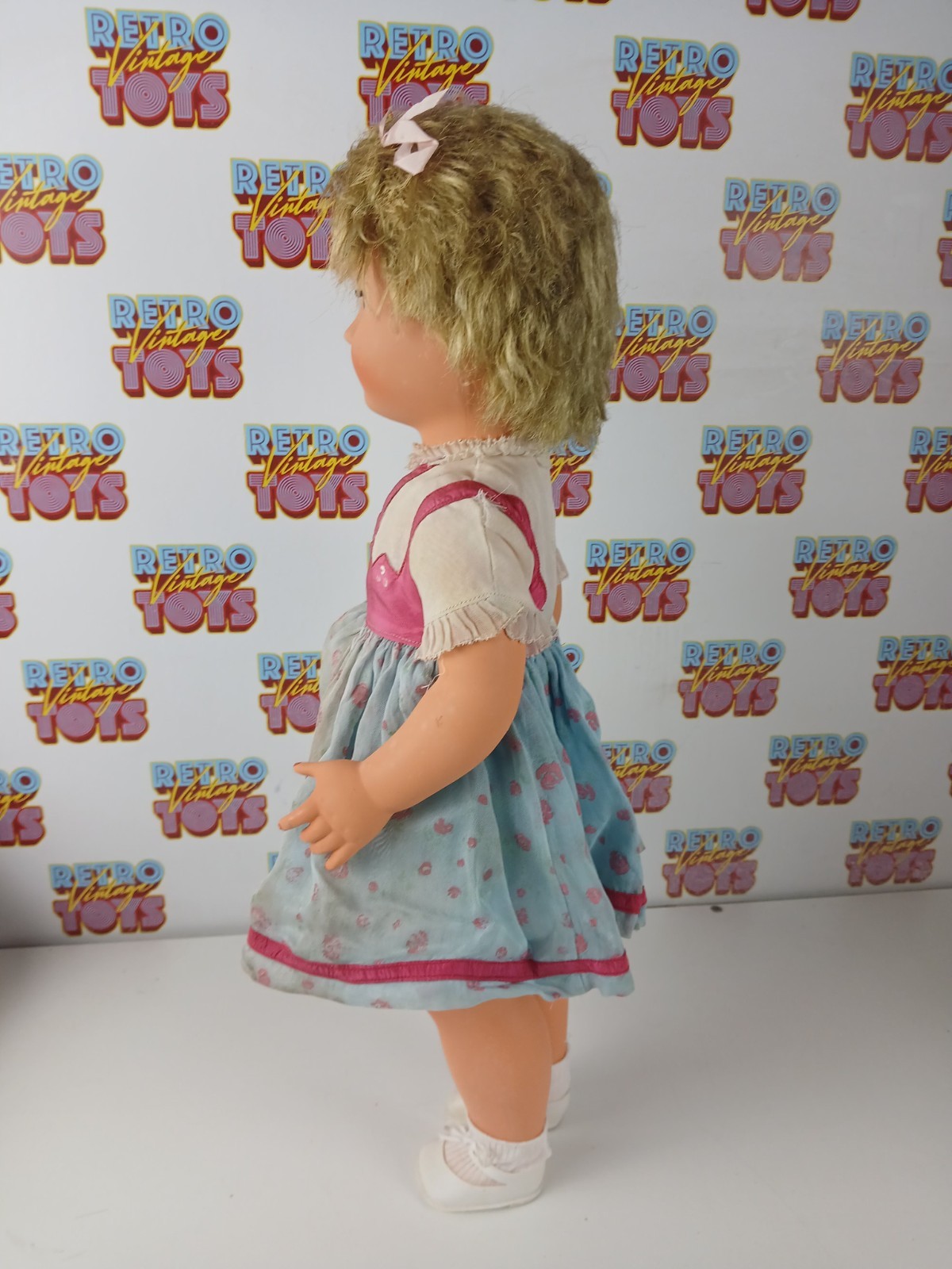 Vintage 50s 60s Blonde Doll Approximately 60 Cm Large Girl Doll (Athena?)